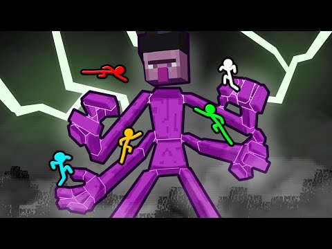 Stickman VS Minecraft: Mutant Witch Battle - AVM Shorts Animation