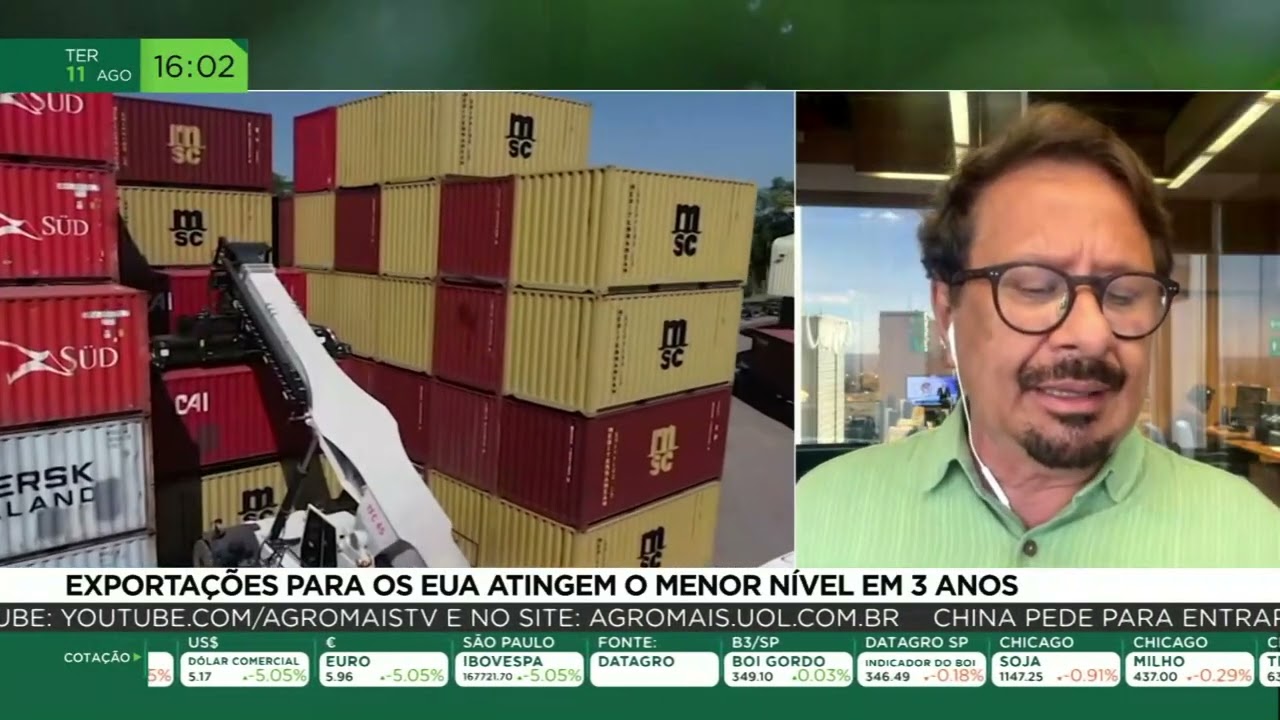 Exportações para os EUA atingem o menor nível em três anos