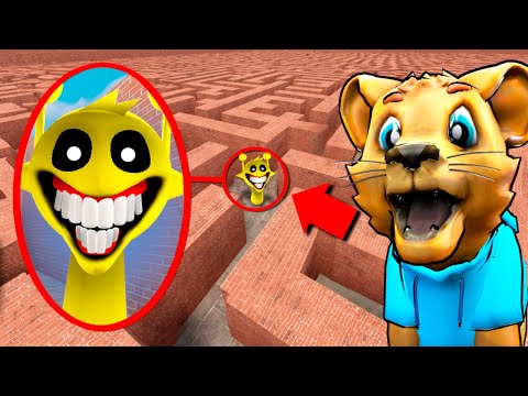 Can HORROR SPRUNKI find me in a MAZE?! (Gmod Sandbox)