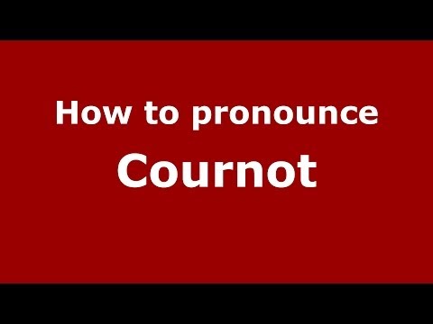 How to pronounce Cournot