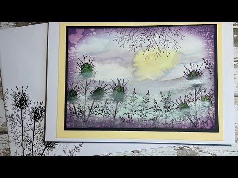Misty Meadow card design by Jo Rice #laviniastamps #cardmaking