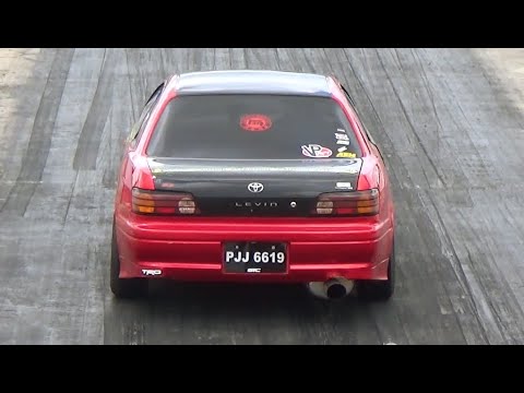 Red Toyota Levin @ Guyana Drag Wars Rd2 2023