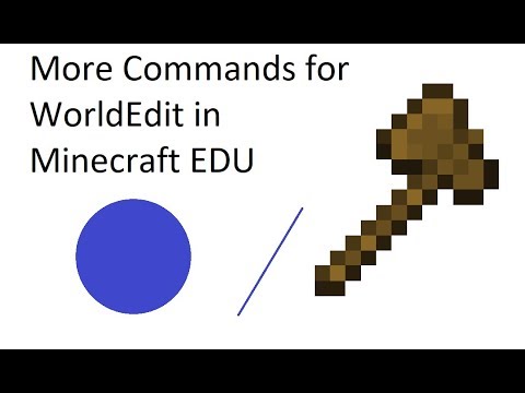 New Commands for WorldEdit In Minecraft Education...