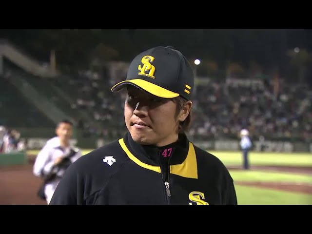 ホークス帆足投手ヒーローインタビュー 2014/5/1 Bs-H