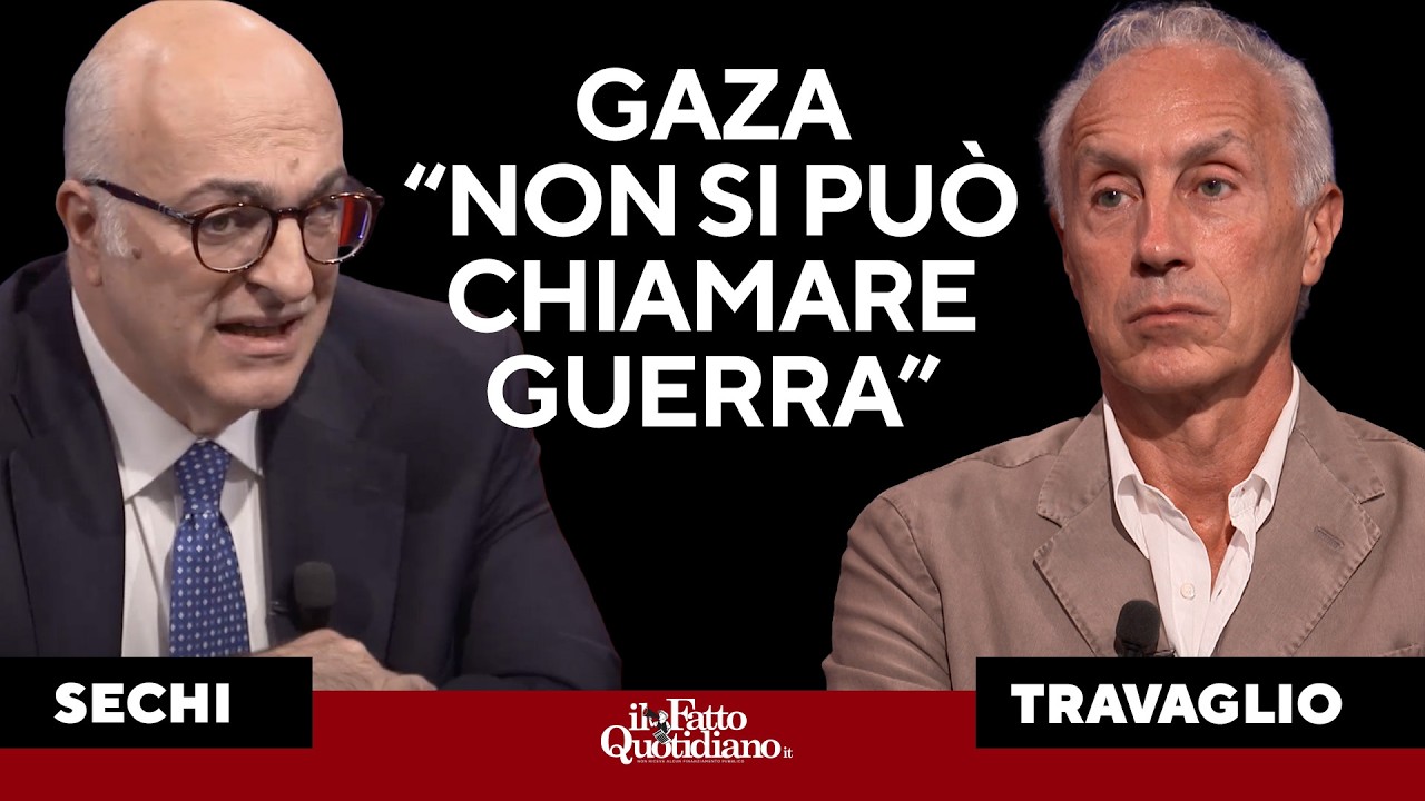 Gaza, Travaglio: "83% di vittime civili, non si può parlare di guerra". Il confronto con Sechi