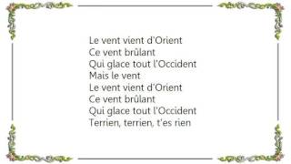 Florent Pagny - Vent d&#39;Orient Lyrics