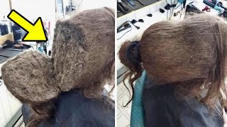 Girl Refuses to Comb Her Hair Then the Hairdresser