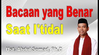Download lagu Correct Reading During I'tidal - Ustadz Abdul Somad, Ph.D mp3