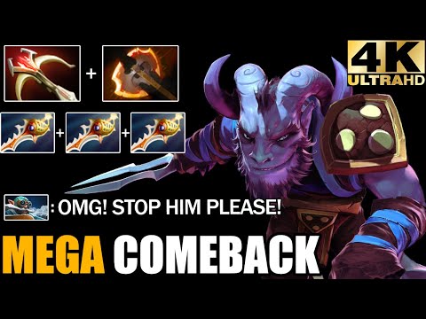 CRAZY BACKSTAB DAMAGE 3X Divine Rapier Riki Destroyed Enemy Team Epic Mega Creeps Comeback Dota 2