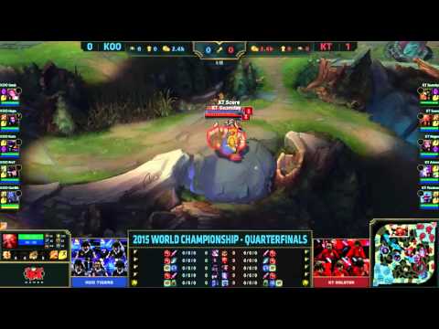 World Championship - KT Kolster vs KOO Tigers Game 2 - Quarter Finals (2015) KT vs KOO - LoL Worlds