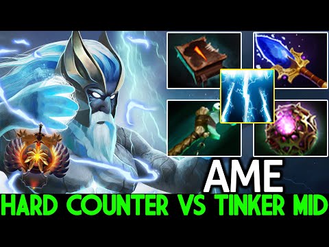 AME [Zeus] Hard Counter Pick VS Tinker Mid Lane 7.26 Dota 2