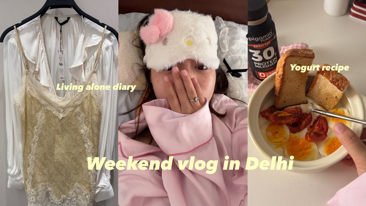 Delhi vlog 🍵🎀|| fulfilling my wish list 🛍️, trying new yogurt recipe 🥚