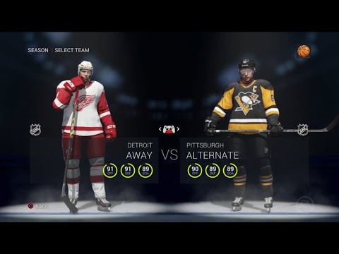 NHL 16 Stanley Cup Playoffs: Red Wings at Penguins (Game 1) (4/27/2016)