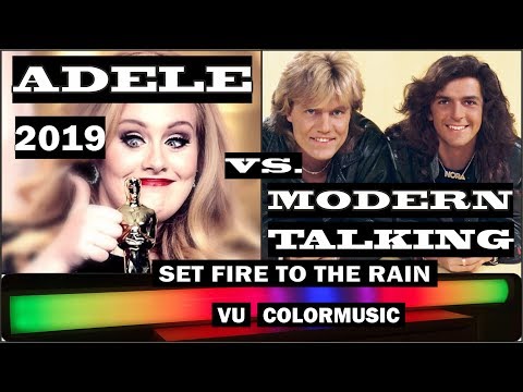 Adele vs. Modern Talking - Set Fire To The Rain  / Светомузыка / VU ColorMusic V2.2