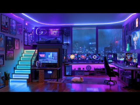 Lofi City of Gamers 🎮 Chill/Gaming/Studying Lofi Hip Hop | Lofi Rain Playlist