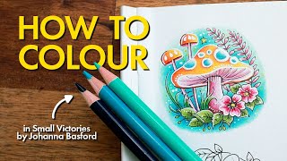 HOW TO COLOUR in Small Victories // adult colouring tips for beginners
