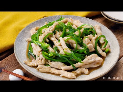 鶏むね肉とピーマンのオイスター炒め