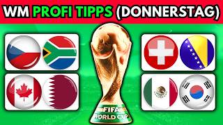 WM 26 PROGNOSE ✅🏆 Tschechien vs Südafrika + Schweiz vs Bosnien + 2 weitere (Spor