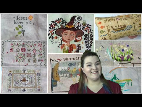 Flosstube #27 - I Love Making Pillows, WIPs and Maynia Plans