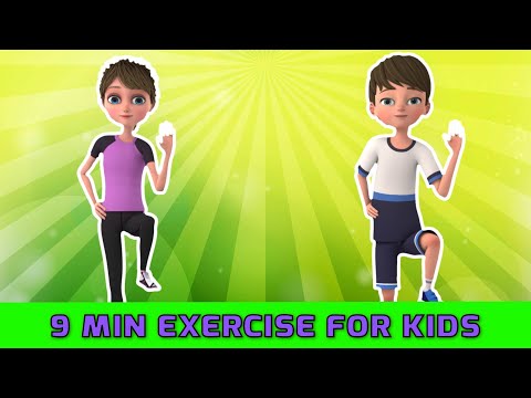 9 Min Exercise For Kids - Home Workout | Kids Exercise