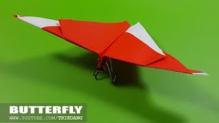 EASY ORIGAMI BUTTERFLY- How to make an Origami paper plane that flies | Butterfly