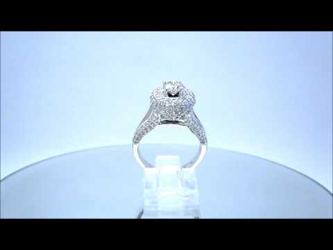 ROUND DIAMOND ENGAGEMENT RING DECO SPLIT BAND 2.60CT - KNR INC - 236