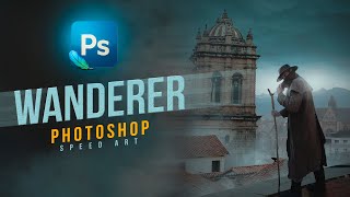 "Wanderer" ancient city Photo Manipulation Sped Art | Photoshop Tutorial +PSD