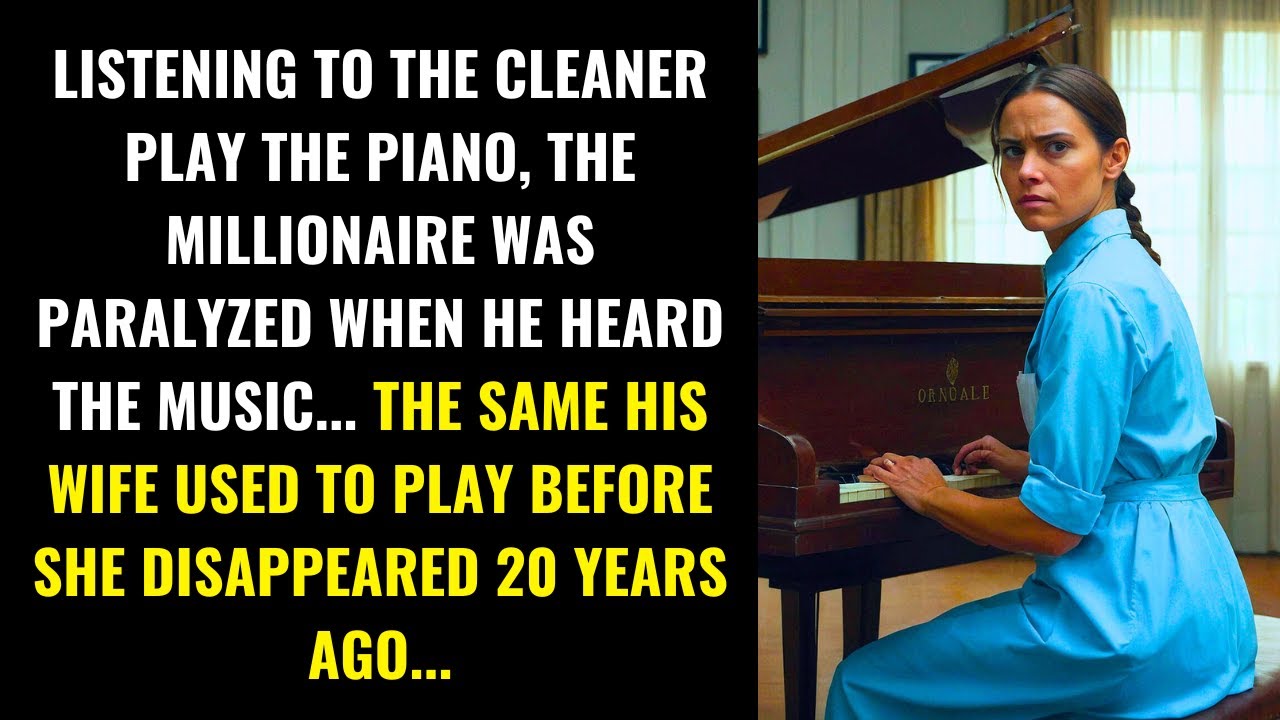 THE MILLIONAIRE WAS PARALYZED WHEN HE HEARD THE CLEANER PLAY HIS MISSING WIFE'S MUSIC...