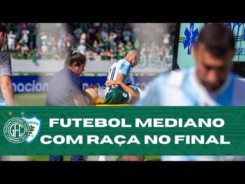 Guarani 2x1 Londrina | Tensão com Régis, invasão do gandula, buraco no penal e alívio no final