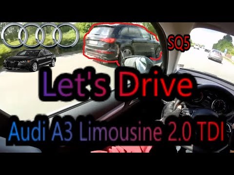 2013 Audi A3 Limousine 2.0 TDI (150 PS) POV Testdrive AUTOBAHN Beschleunigung & Speed
