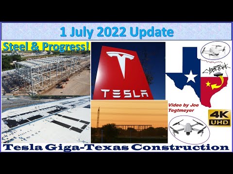 Tesla Gigafactory Texas 1 July 2022 Cyber Truck & Model Y Factory Construction Update (07:15AM)