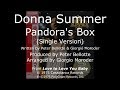 Donna Summer - Pandora's Box (Single Version) LYRICS - SHM "Love to Love You, Baby" 1975