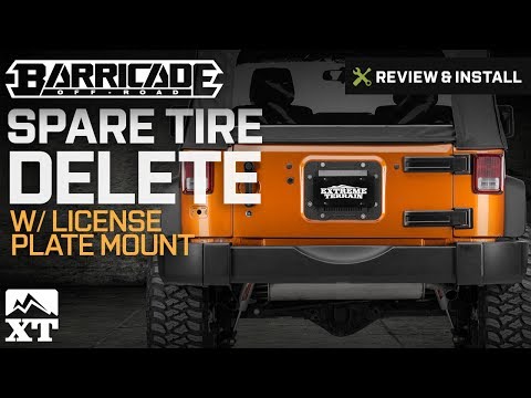 Jeep Wrangler Barricade Spare Tire Delete w/ License Plate Mount (2007-2017 JK) Review & Install
