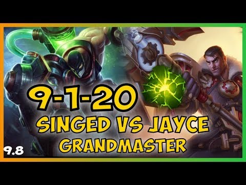 Singed vs Jayce TOP - Patch 9.8 KR Ranked (Best KDA)