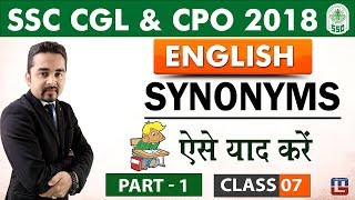 Synonyms | Part 1 | English | SSC CGL | SSC CPO | All Competitive Exams | English By Sandeep Sir