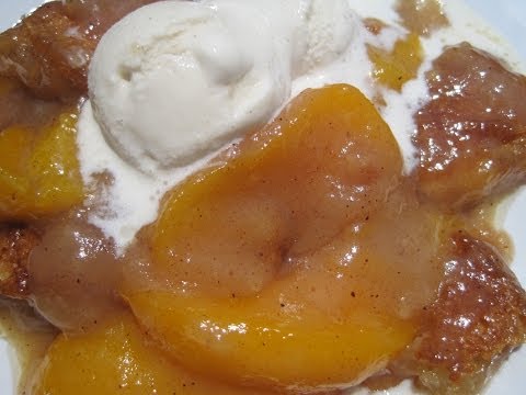 PEACHY PEACH COBBLER - How to make PEACH COBBLER Recipe