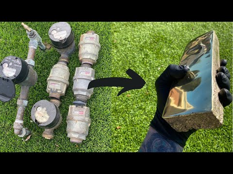 Water Meter Melt Down - Trash To Treasure - ASMR Metal Melting - 16 LBS Brass Melt - BigStackD