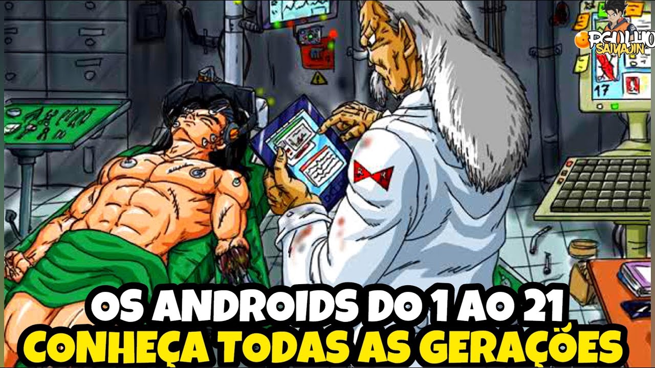 CONHEÇA TODOS OS ANDROIDS DO 1 AO 21 CRIADOS PELO DR. GERO EM DRAGON BALL