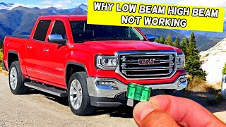 GMC SIERRA LOW BEAM HIGH BEAM HEADLIGHTS FUSE LOCATION REPLACEMENT 2014 2015 2016 2017 2018 2019