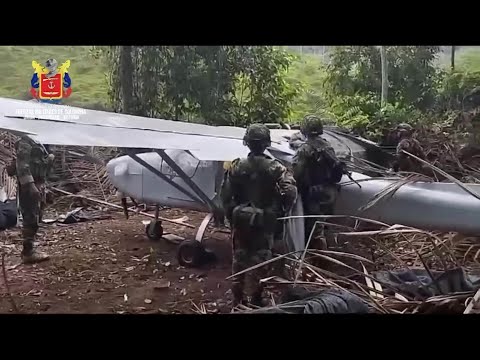 Destrucción de aeronave y pista de las Farc en Segovia - Teleantioquia Noticias