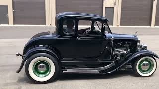 Ford Model A Coupe Street Rod Spinning Tires
