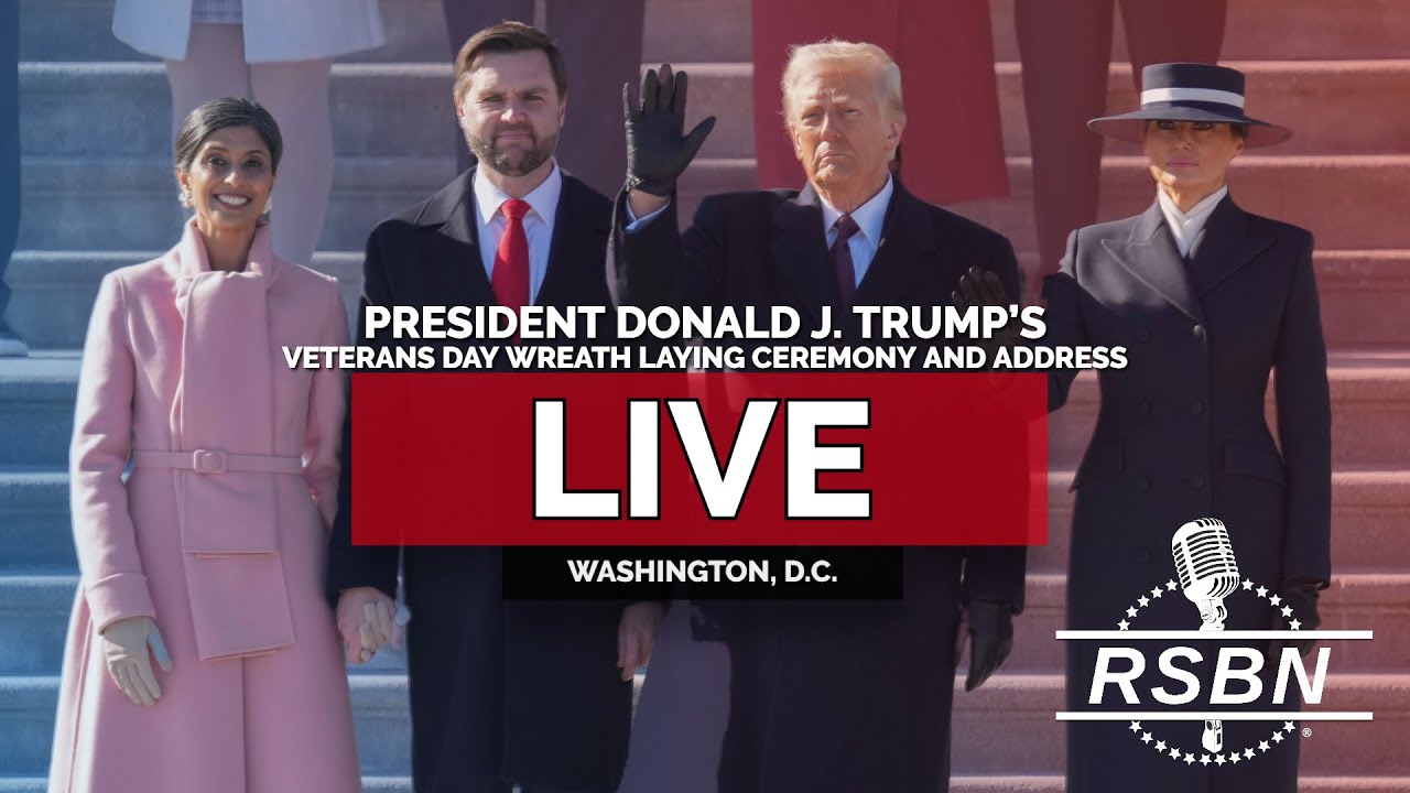 LIVE: President Trump’s Veterans Day Wreath Laying Ceremony and Address - 11/11/25