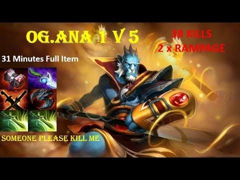 Dota 2 OG.Ana - (Phantom Lancer RAMPAGE) 38 kills 975 GPM  | GOD PLAY