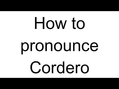 How to Pronounce Cordero (English)