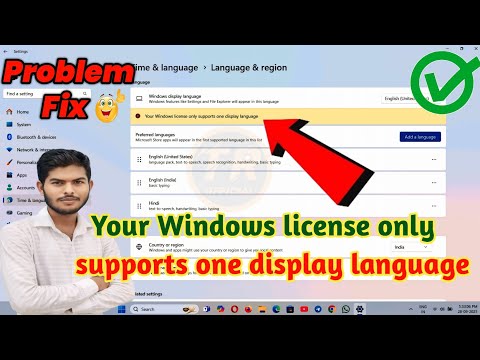 fix your windows license only supports one display language|How To Fix Can't change display language