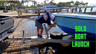 How to Quickly and  Safely Launch Your Boat by Yourself - SOLO #boattrailer #boatlaunch #boatramp