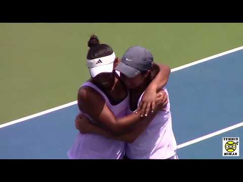 Kwee/Okazaki (Iolani) v Alcon/Cummings (Mid Pac) GIRLS FINAL HLTS - HHSAA State Tennis Champs' 2014