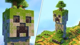 Minecraft | How to build a Giant Creeper Statue | Tutorial