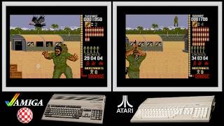 A500 vs Atari ST : OPERATION WOLF (Side by side comparison)