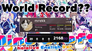 No.1 osu! player sets a potential world record on hololive EN song (Mind Craft)